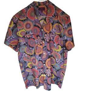 J.Crew Liberty Fabric Men's M Floral Button Up Sunflower Print Shirt Maximalist